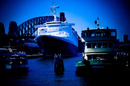 Sydney Harbour, the QEII and a hint of Lomo